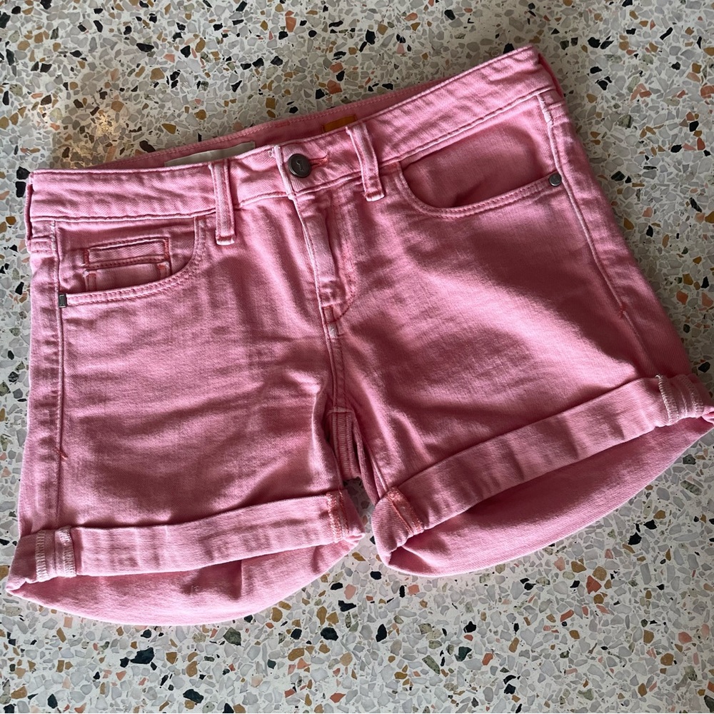 ANTHROPOLOGIE Pilcro Pink Denim Cuffed Shorts!